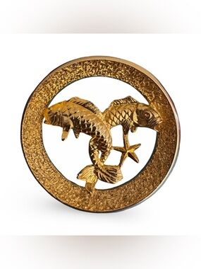 Vintage Park Lane  Gold Tone Pisces Zodiac Pendant